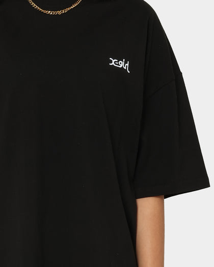 X-Girl Women's Butterfly Short Sleeve T-Shirt Black
