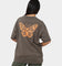 X-Girl Women's Butterfly T-Shirt Brown