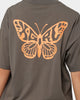 X-Girl Women's Butterfly T-Shirt Brown