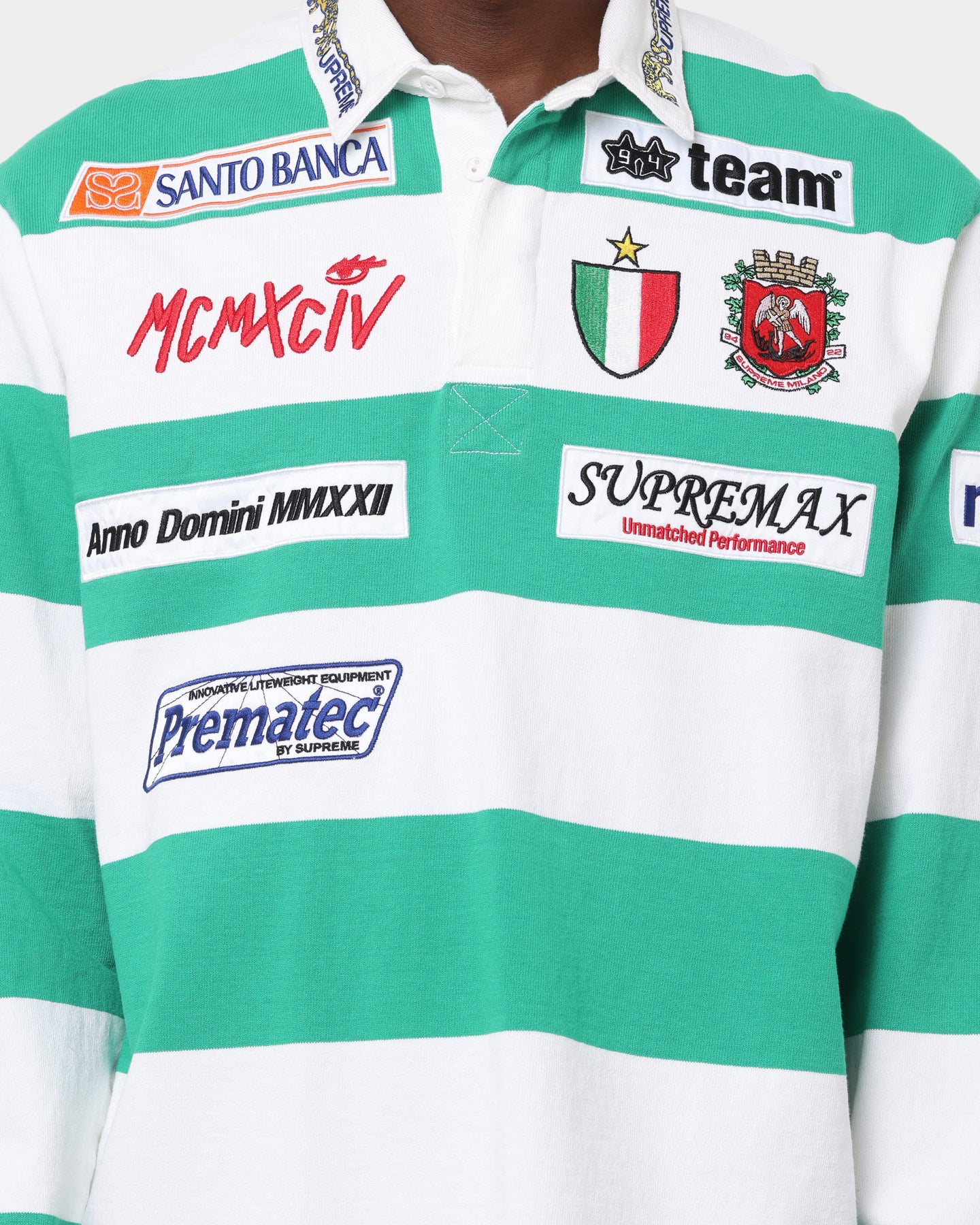 Supreme Stripe Rugby Jersey White | Culture Kings NZ