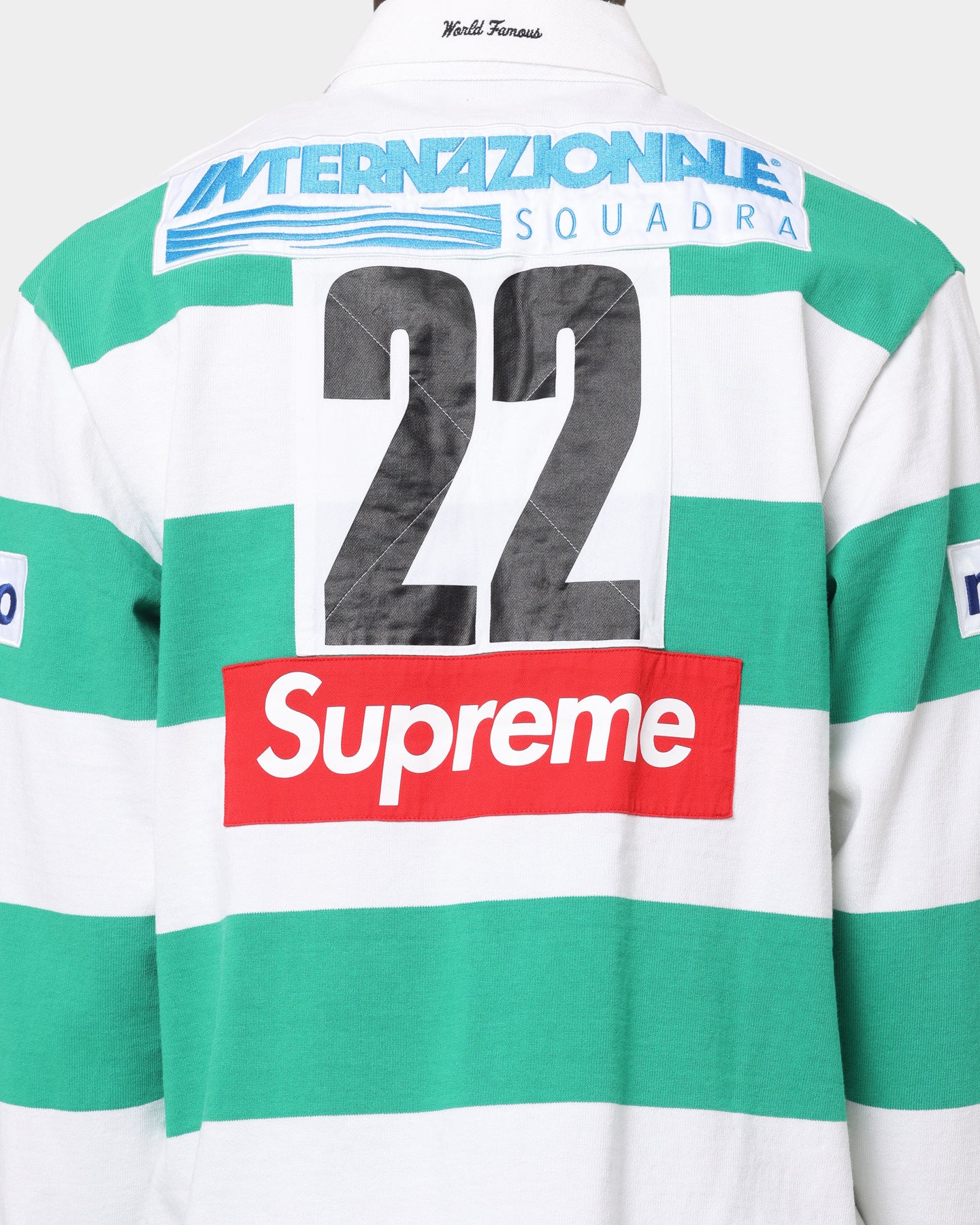 Supreme Stripe Rugby Jersey White | Culture Kings NZ
