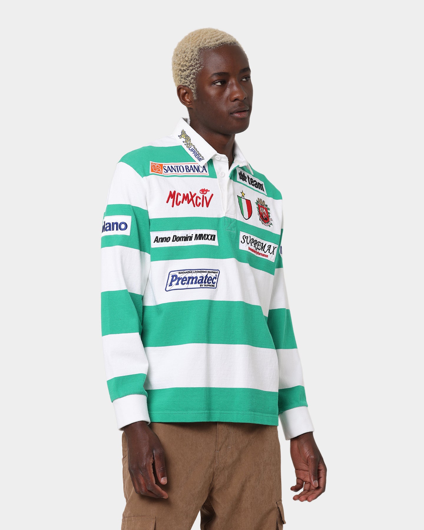 Supreme Stripe Rugby Jersey White | Culture Kings NZ