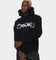 Supreme Raised Handstyle Hoodie Black
