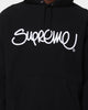 Supreme Raised Handstyle Hoodie Black