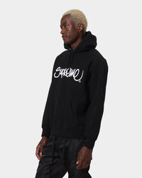 Supreme Raised Handstyle Hoodie Black