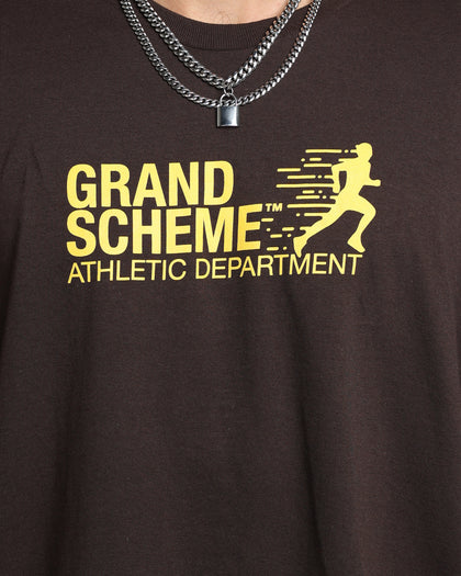 Grand Scheme Athletic Department T-Shirt Brown