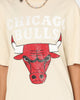 Mitchell & Ness Chicago Bulls Oversized Logo T-Shirt Sand