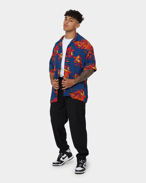 Loiter Motorsport Ultra Button Up Shirt Blue/Red