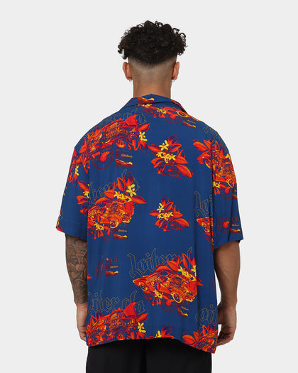 Loiter Motorsport Ultra Button Up Shirt Blue/Red