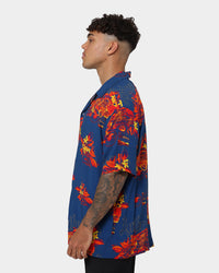 Loiter Motorsport Ultra Button Up Shirt Blue/Red