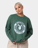 Playboy Women's Bunny Track Club Oversized Crewneck Emerald