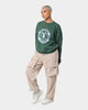 Playboy Women's Bunny Track Club Oversized Crewneck Emerald
