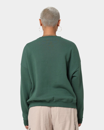 Playboy Women's Bunny Track Club Oversized Crewneck Emerald