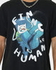 American Thrift X Adventure Time Finn The Human Vintage T-Shirt Black Wash