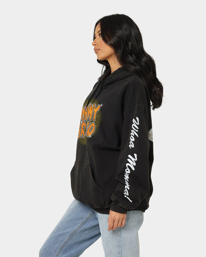 American Thrift X Johnny Bravo Johnny Bravo Vintage Hoodie Black Wash