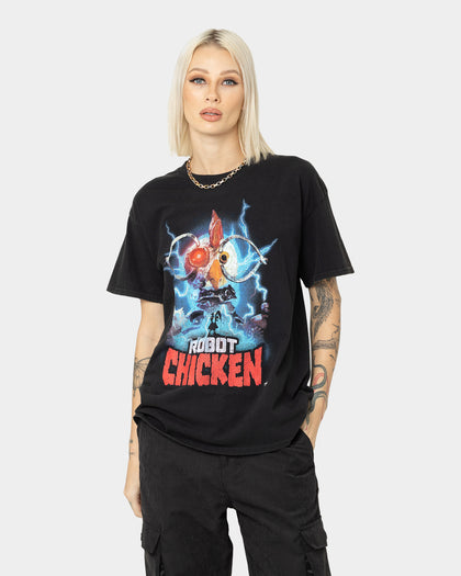 American Thrift Robot Chicken Vintage T-Shirt Black Wash
