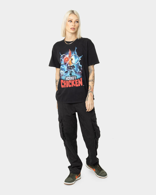 American Thrift Robot Chicken Vintage T-Shirt Black Wash