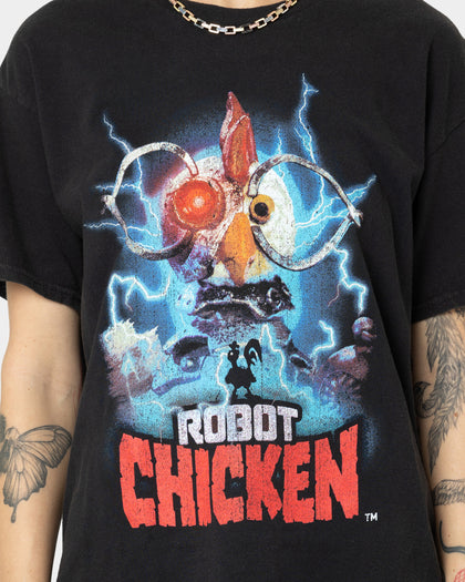 American Thrift Robot Chicken Vintage T-Shirt Black Wash