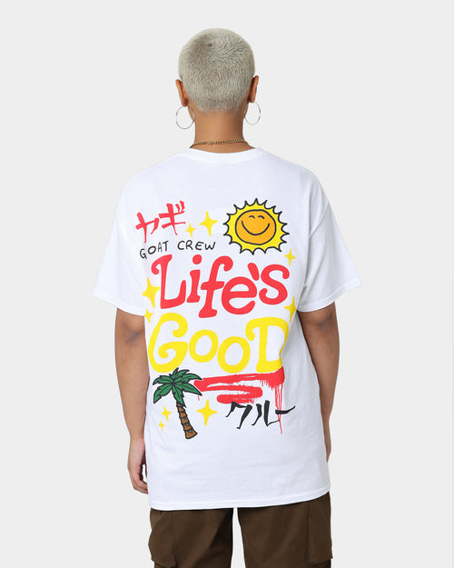 Goat Crew Life Is Good T-Shirt White