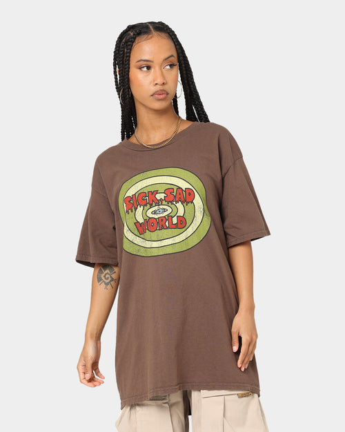 American Thrift X Daria Sick Sad World T-Shirt Brown
