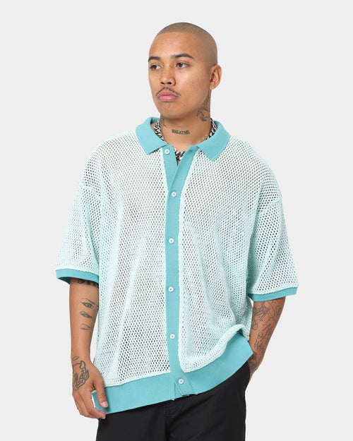 OBEY Grove Button-Up Polo Shirt Pure Water