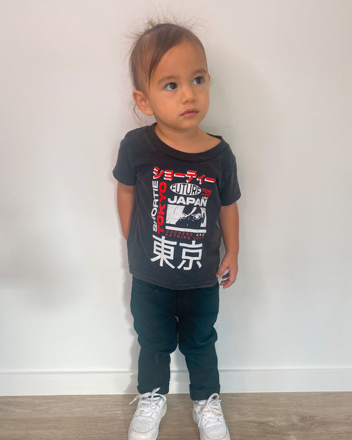 Shortie Kids' Future Anime T-Shirt Black Wash