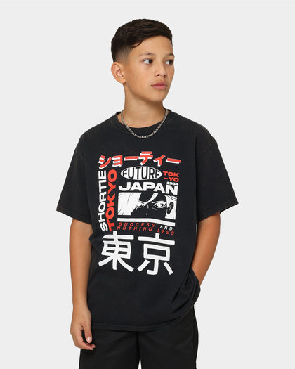 Shortie Kids' Future Anime T-Shirt Black Wash