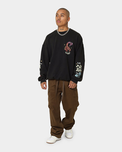 Goat Crew Too Weird To Live Vintage Crewneck Black Wash