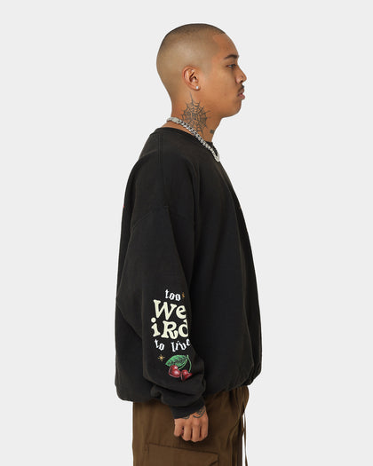 Goat Crew Too Weird To Live Vintage Crewneck Black Wash