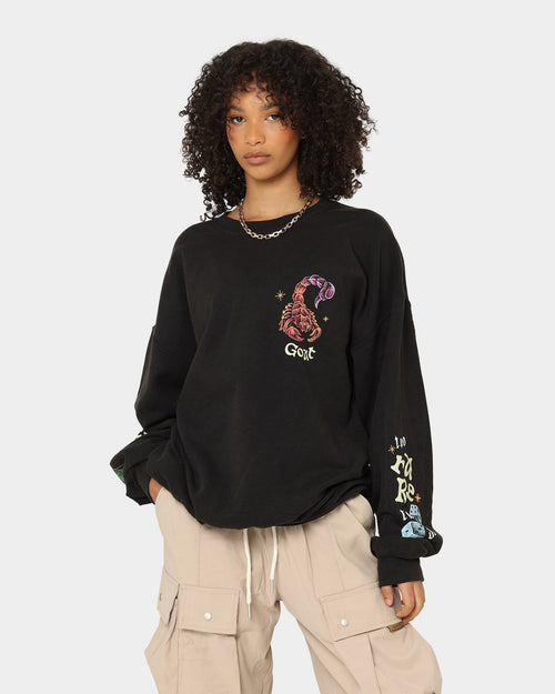 Goat Crew Too Weird To Live Vintage Crewneck Black Wash