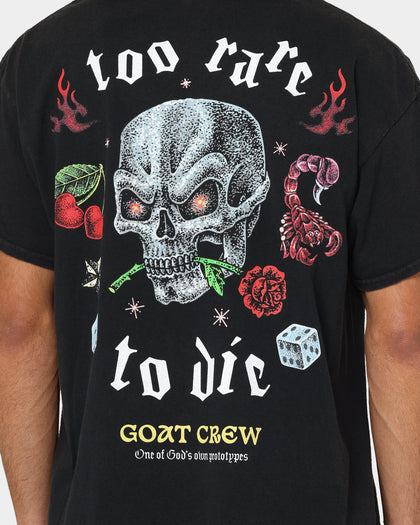 Goat Crew Too Weird To Live Vintage T-Shirt Black Wash