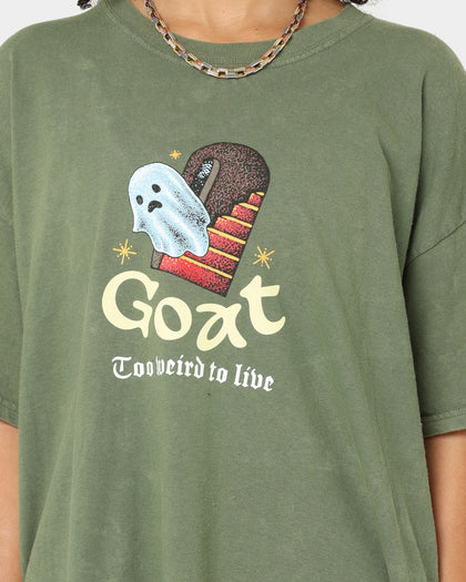 Goat Crew Too Weird To Live Vintage T-Shirt Military