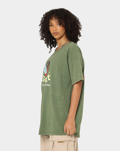 Goat Crew Too Weird To Live Vintage T-Shirt Military