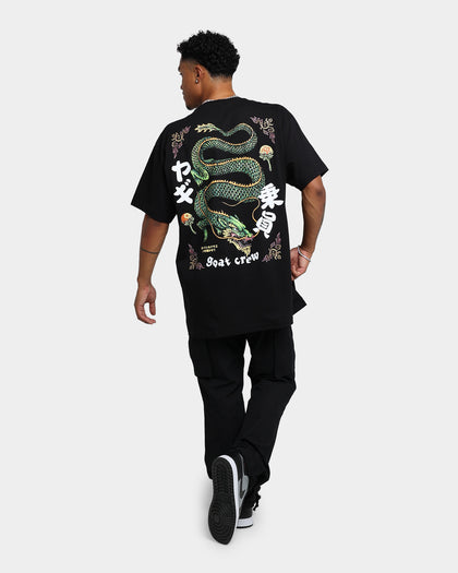 Goat Crew Sleeping Dragons T-Shirt Black