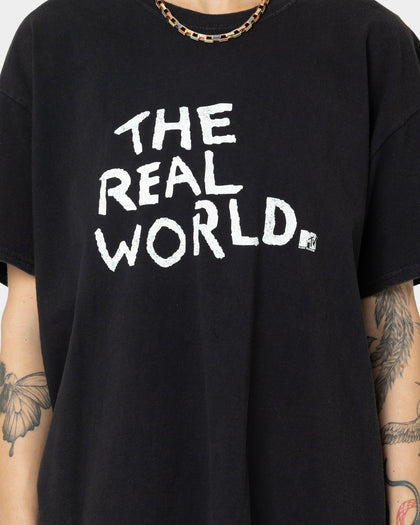 American Thrift X MTV The Real World Vintage T-Shirt Black Wash