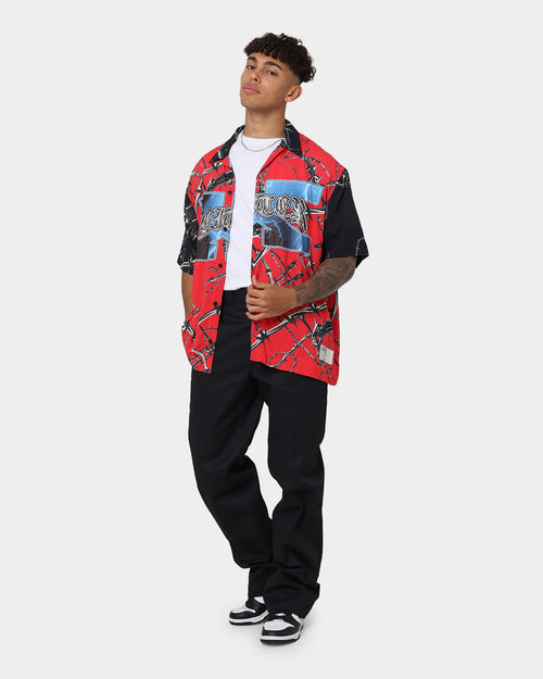 Loiter Frontline Button Up Shirt Red