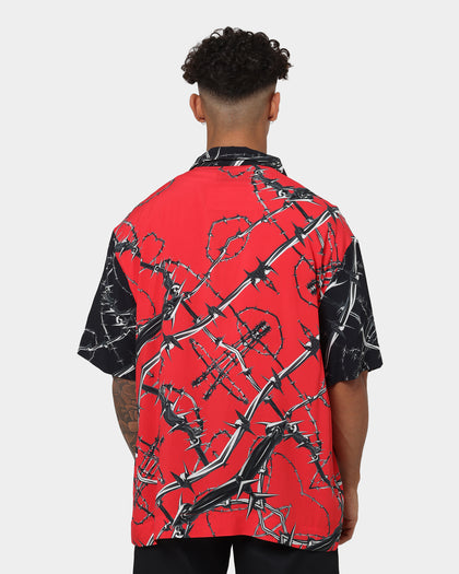 Loiter Frontline Button Up Shirt Red