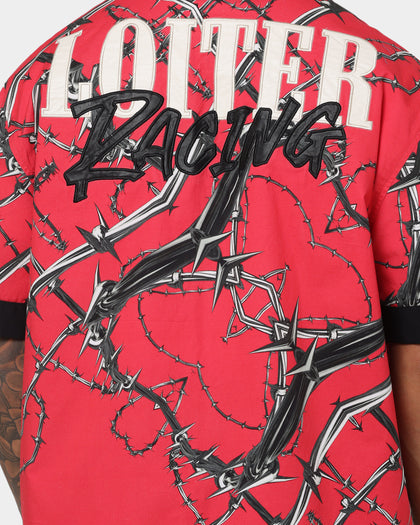 Loiter Daytona Mechanic Button Up Shirt Red