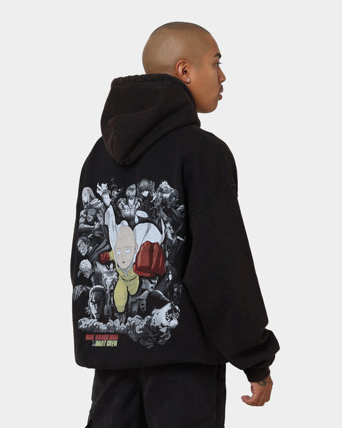 Goat Crew X One Punch Man One Punch Man Vintage Hoodie Black Wash