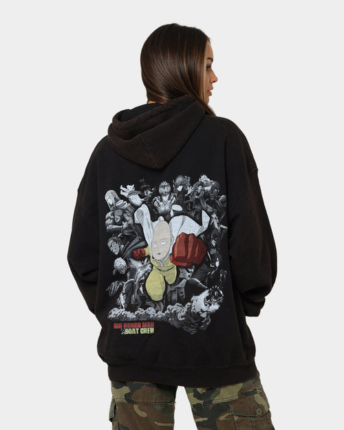 Goat Crew X One Punch Man One Punch Man Vintage Hoodie Black Wash