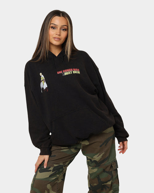 Goat Crew X One Punch Man One Punch Man Vintage Hoodie Black Wash