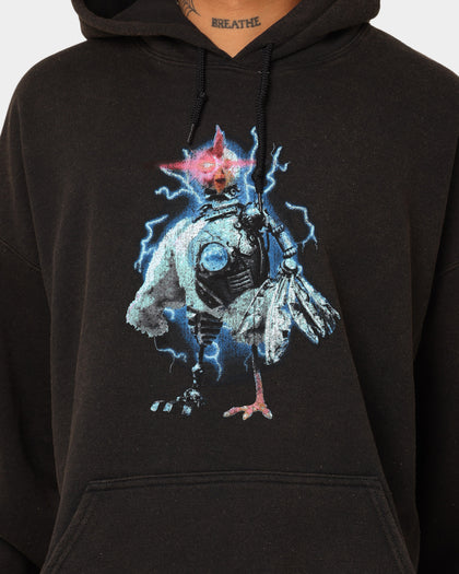 American Thrift X Robot Chicken Robot Chicken Vintage Hoodie Black Wash