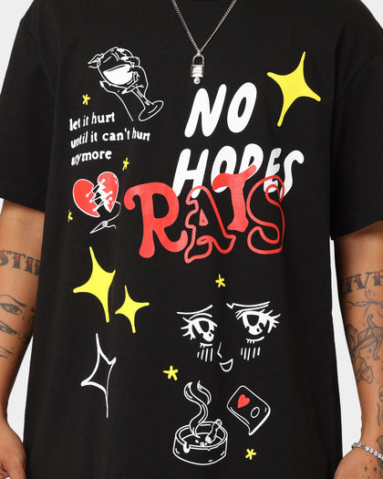 Rats Get Fat No Hope T-Shirt Black