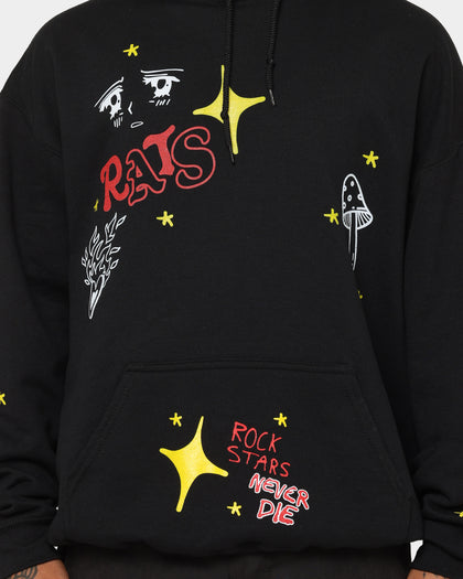 Rats Get Fat Sinners Hoodie Black