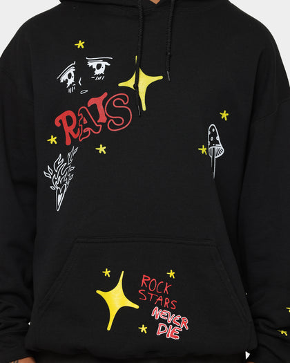 Rats Get Fat Sinners Hoodie Black