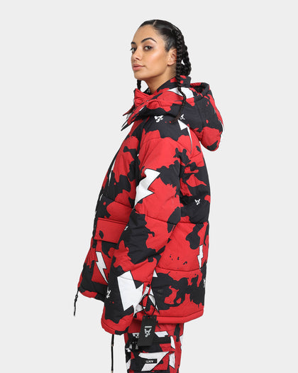 The Anti Order Storm Camo Puffer Jacket Black/Red/White