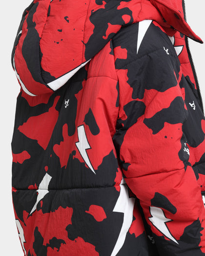 The Anti Order Storm Camo Puffer Jacket Black/Red/White