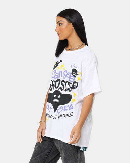Goat Crew I Can See Ghosts All Over Print T-Shirt White