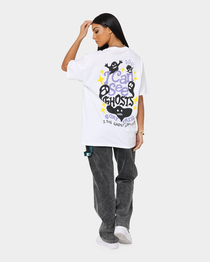 Goat Crew I Can See Ghosts All Over Print T-Shirt White