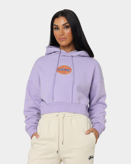 Stussy Women's Globe Hoodie Lavender